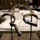 A pair of slave shackles in the Slavery and Freedom Gallery in the Smithsonian’s National Museum of African American History and Culture on the National Mall in Washington, D.C., during the press preview Sept. 14, 2016 (Chip Somodevilla/Getty Images)